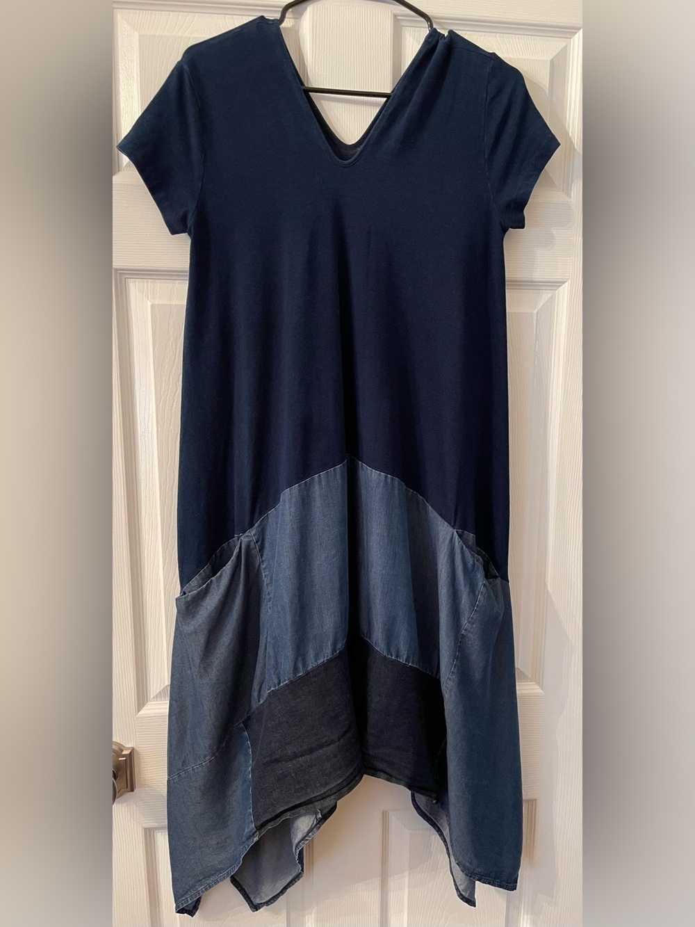 European Culture Women’s Avantegardenim Collection Blue Denim Dress Sz. XS Italy